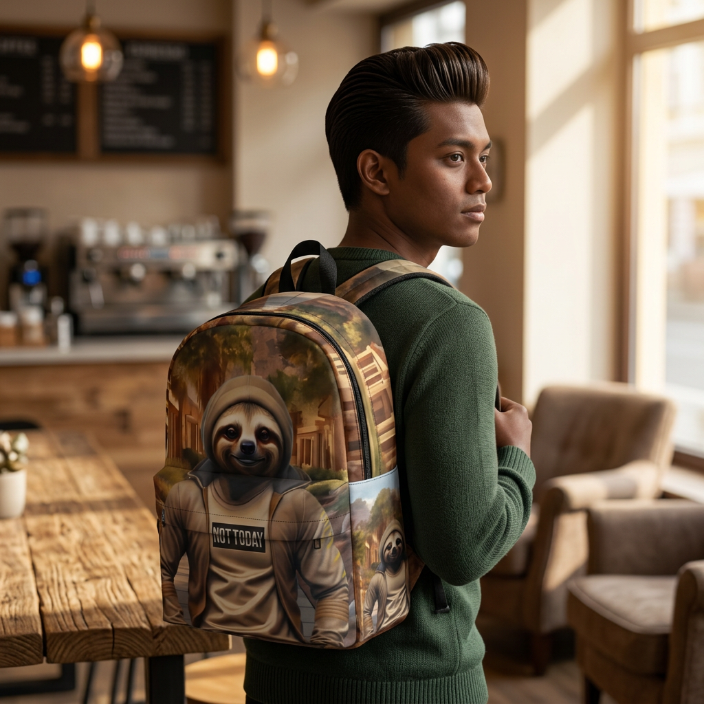 Not Today Sloth Backpack — Desert