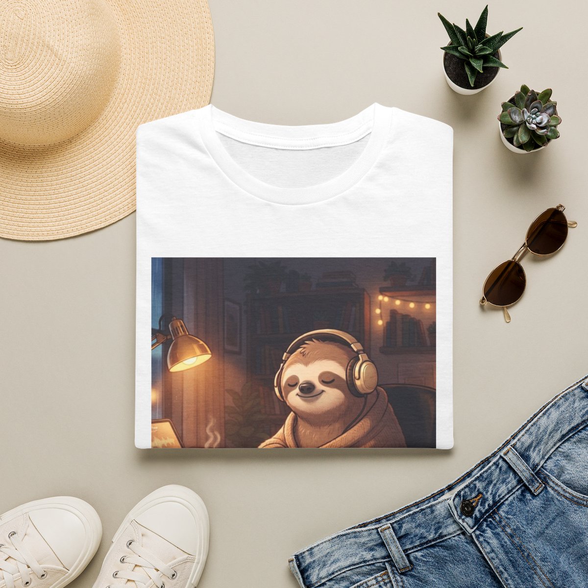 Lo-Fi Sloth, Slow Vibes Tee